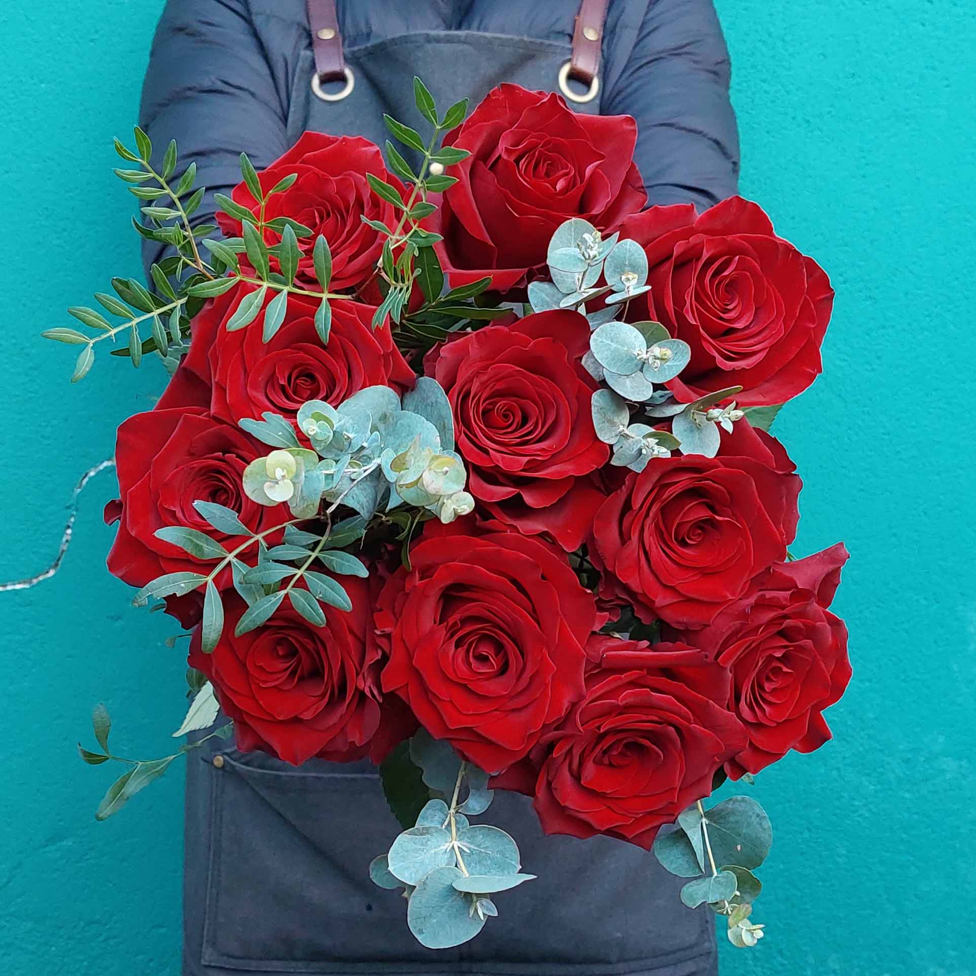 Bouquet de roses rouges St-Valentin _ Fleuriste livraison Nantes